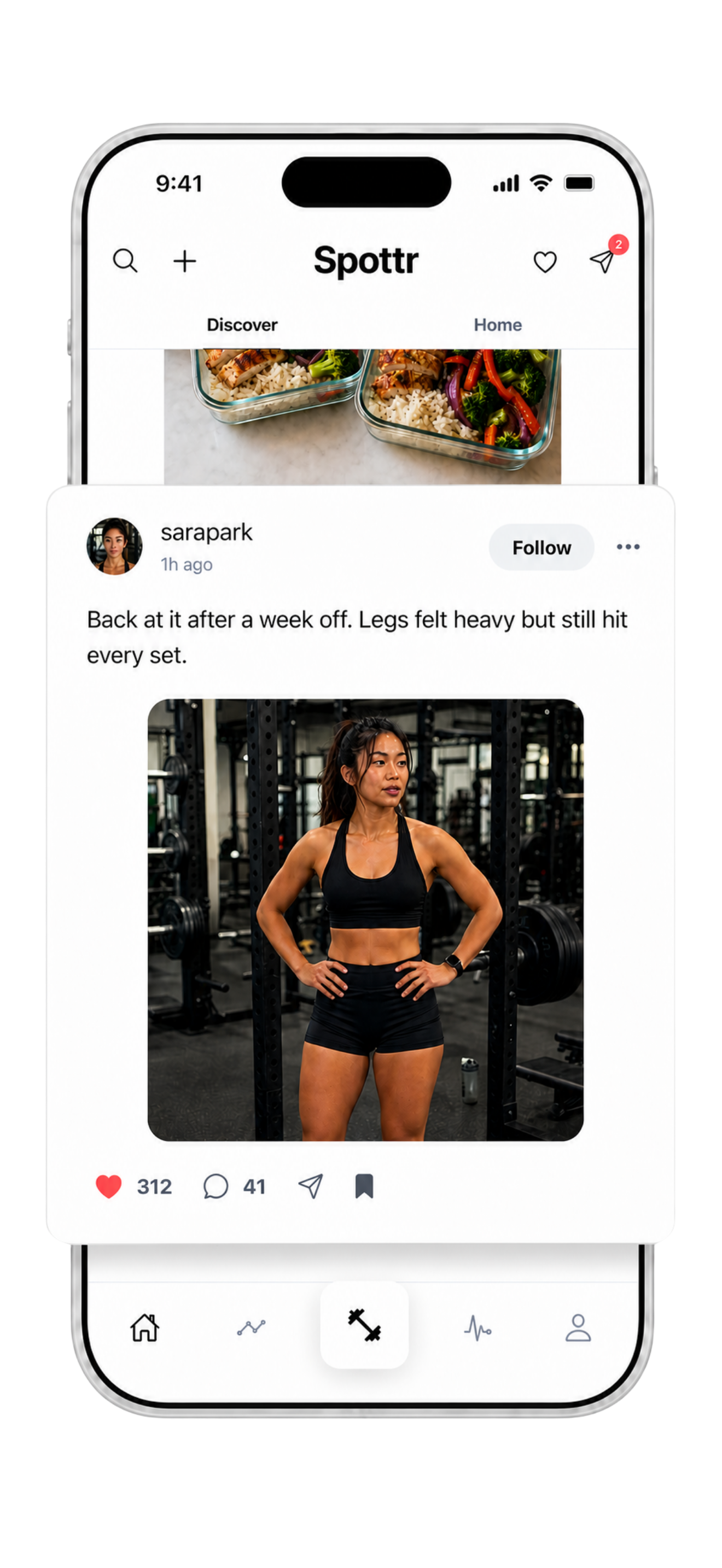 Spottr home feed screenshot